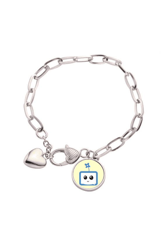 sle small tv fcartoon heart chain bracelet jewelry charm fashion