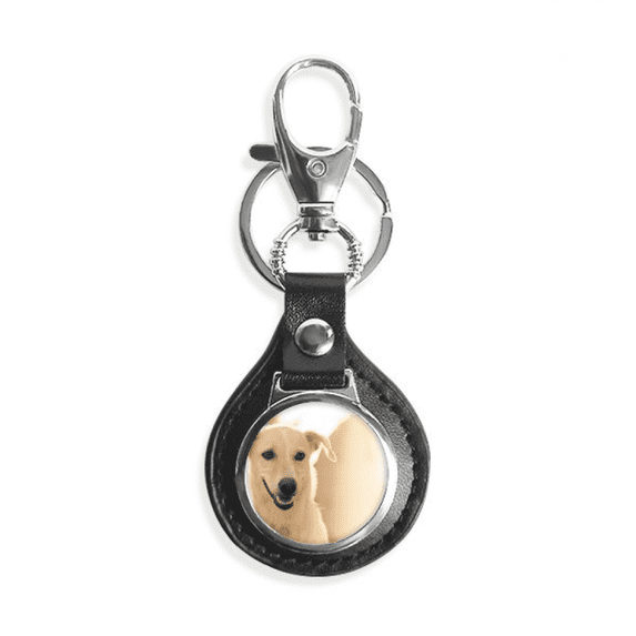 sle white dog pet picture key link chain keyholder finder hook metal