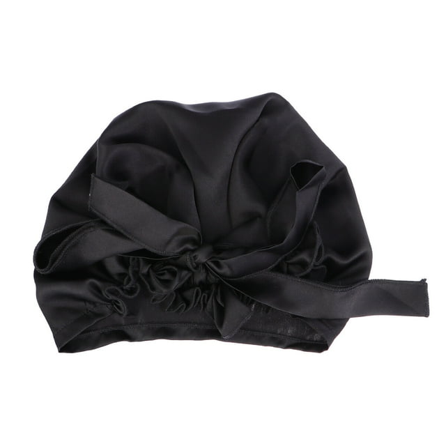 sleeping cap 1PC Night Sleep Bowknot Silk Sleeping Hat Nightcap for