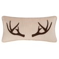 thumbnail image 1 of C&F Home Sleepy Forest Deer Antler Lumbar Tufted Pillow Decor Decoration Fall Throw Pillow for Couch Chair Living Room Bedroom 12 x 24 Tan, 1 of 3