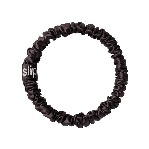 slip pure silk skinny scrunchie - black