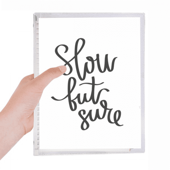 slow but sure quote notebook loose diary refillable journal statiry