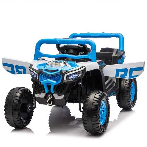 sluting 12V Kids Ride On Electric UTV with 2.4G Parents Control, Slow Start and Swing Function, Blue
