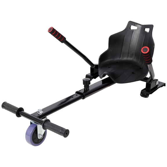 sluting Hoverboard Seat Attachment Go-Kart Adjustable Off-Road Frame Black