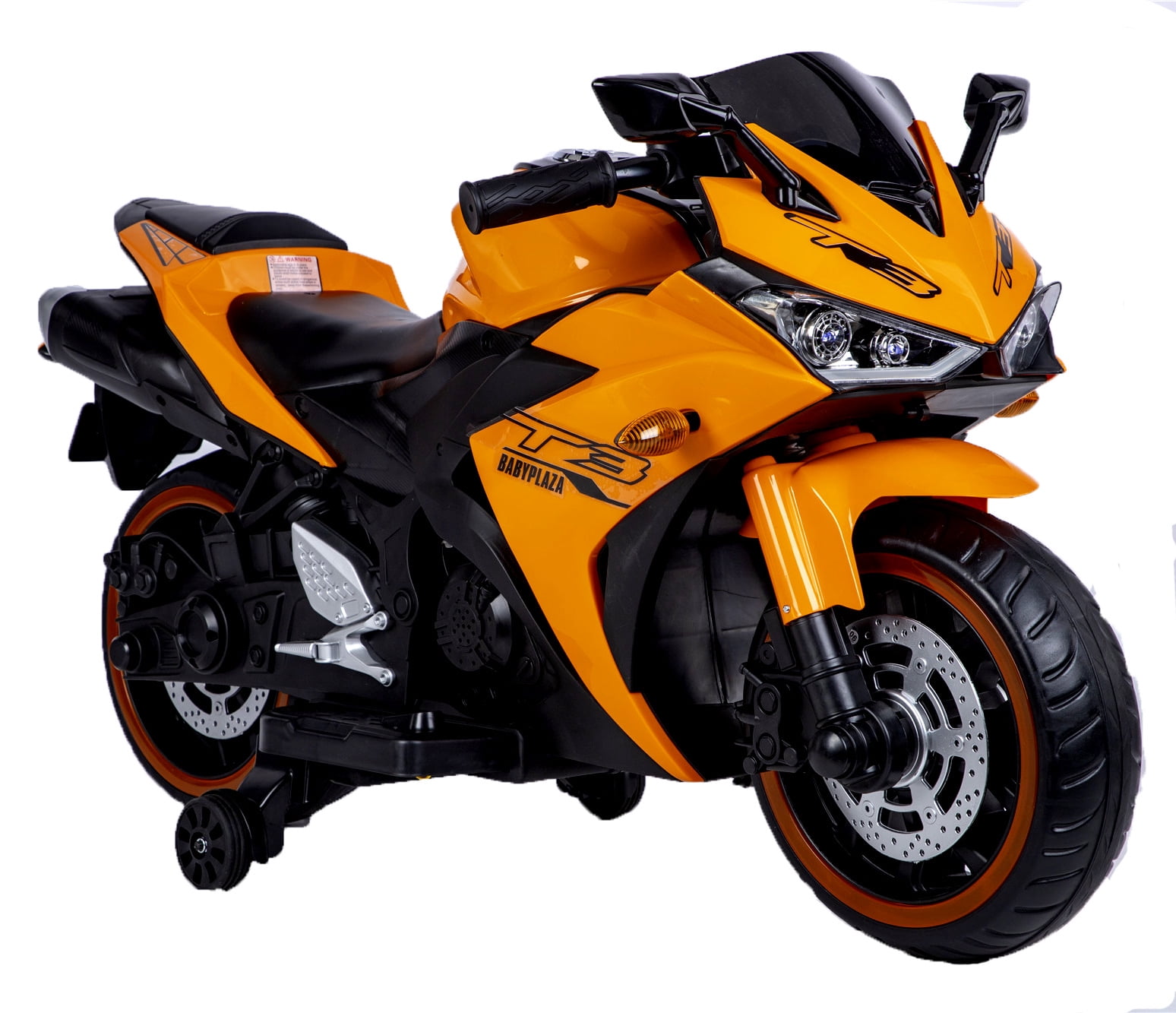 sluting orange Kids Electric Motorcycle 12V Ride on Motorcycle for Ages ...