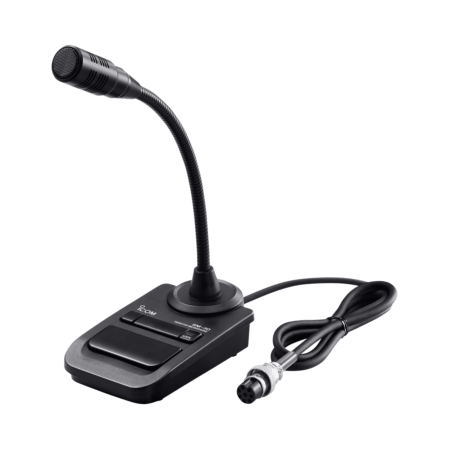 Icom SM-30 Desktop Condenser Microphone, Unidirectional Cardioid Base Station Mic for Icom Radios