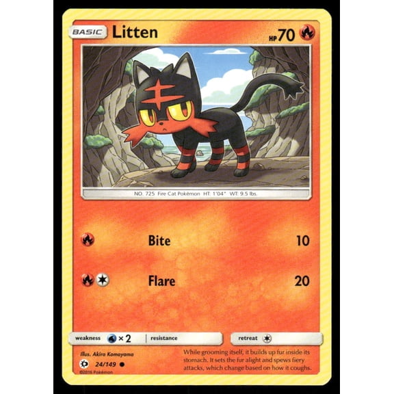 smA: Sun & Moon Starter Set Litten Common Japanese #009/059