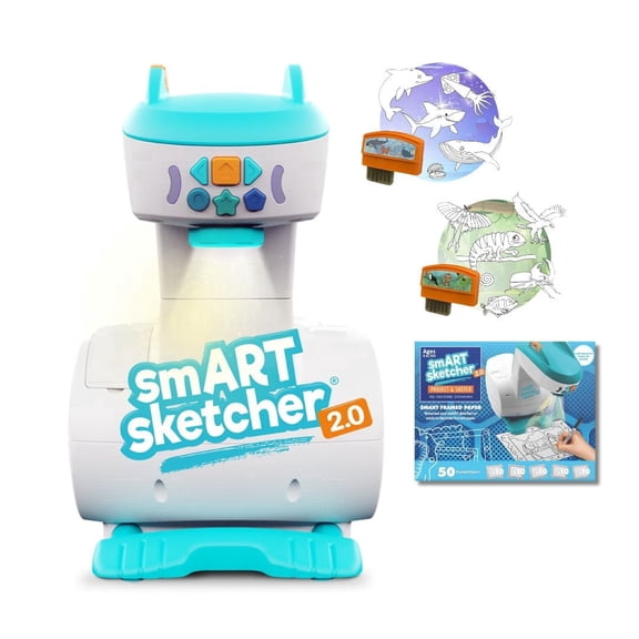 smART Sketcher 2.0 Projector Bundle, Includes 2 Creativity Packs, 50 Sheets Framed Paper, Art Projector for Tracing, Birthday Gift for Kids 5+