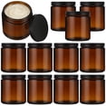 thumbnail image 1 of 12 PCS 16 oz Amber Glass Jars, Round Glass Container with Metal Lid, Small Airtight Glass Containers for Cream Lotion Powder Beauty Products, Leakproof Empty Cosmetic Travel Jar, 1 of 6