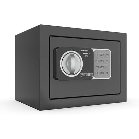 small safe box with key,mini safe for money,small coin safes for home with code,little jewelry lock box for kids,Wall or Cabinet Safe for personal items,0.236 Cubic Feet Black