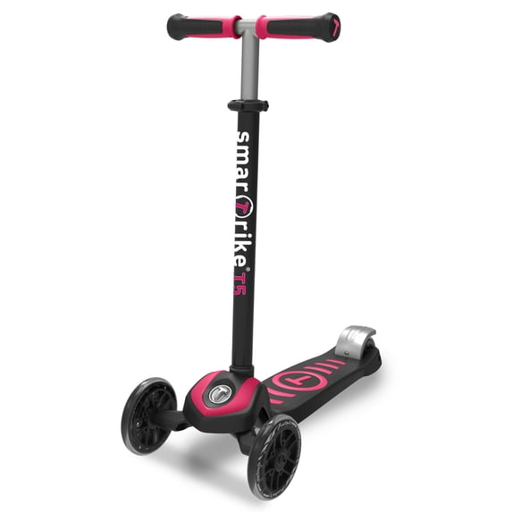 smarTrike T5 Scooter - 2 in 1 Three Wheel Scooter, For Ages 3+ - Pink