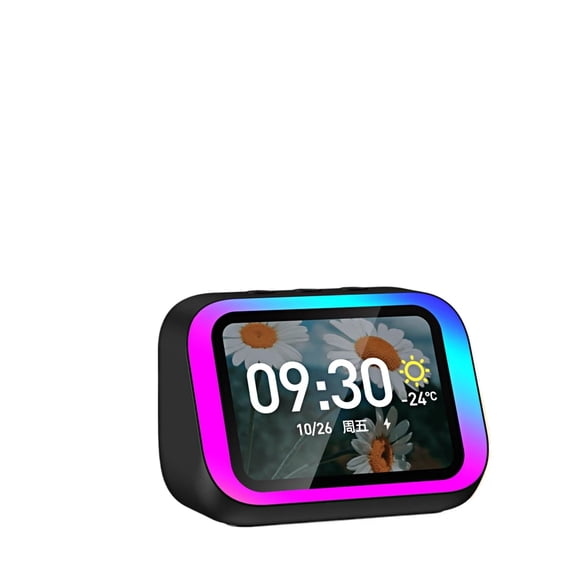 smart Alarm Clock With Bluetooth Speaker & Color Display - App Controlled Weather, Night Light, Photo Frame, Sleep Stories