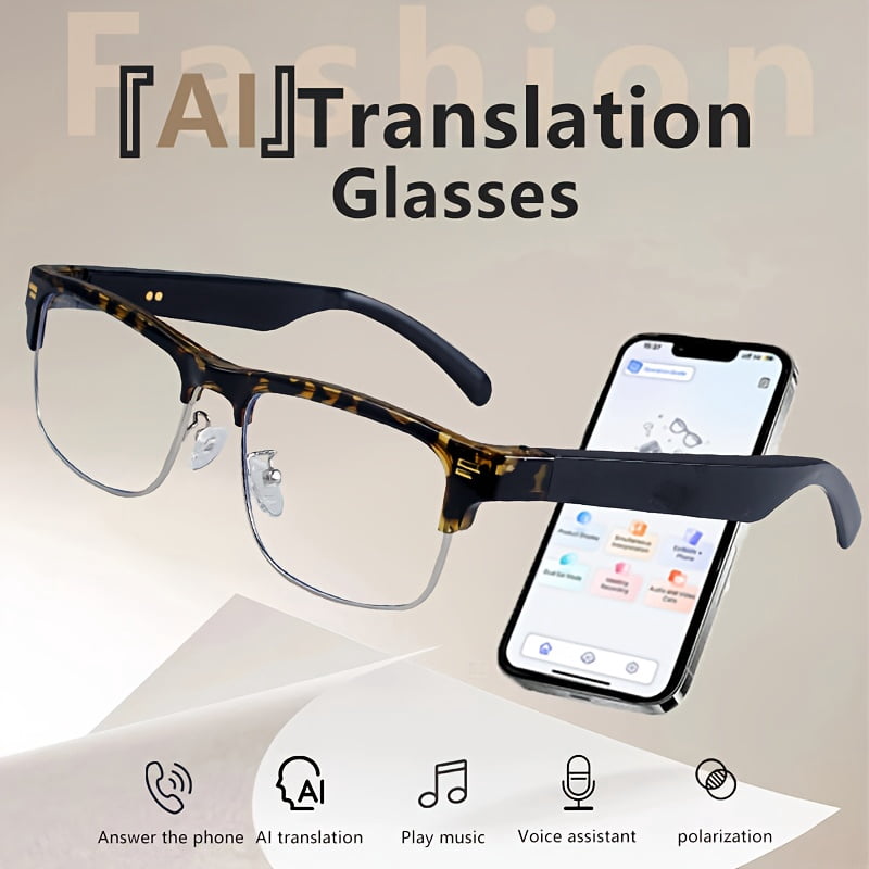 smart Audio Glasses with Real-Time Translation (164 Languages), Video ...