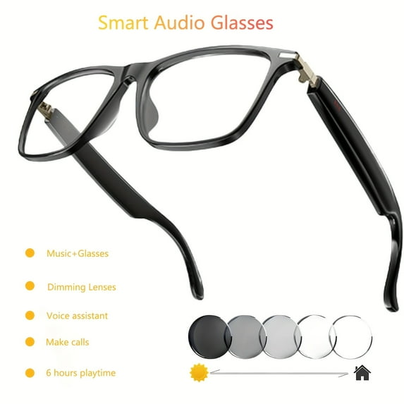 smart Glasses 2025: Auto-Dimming, Wireless 6.0, 3-Second Transition, Anti-Blue Light to Sun Lenses, Audio for Music & Calls