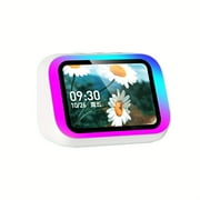 smart Speaker with 5.3 Wireless & AI Voice Assistant, 4.0 TFT Screen, RGB Lights, Hi-Fi Stereo, Weather, Alarm Clock, Portable Alexa Speaker for Home