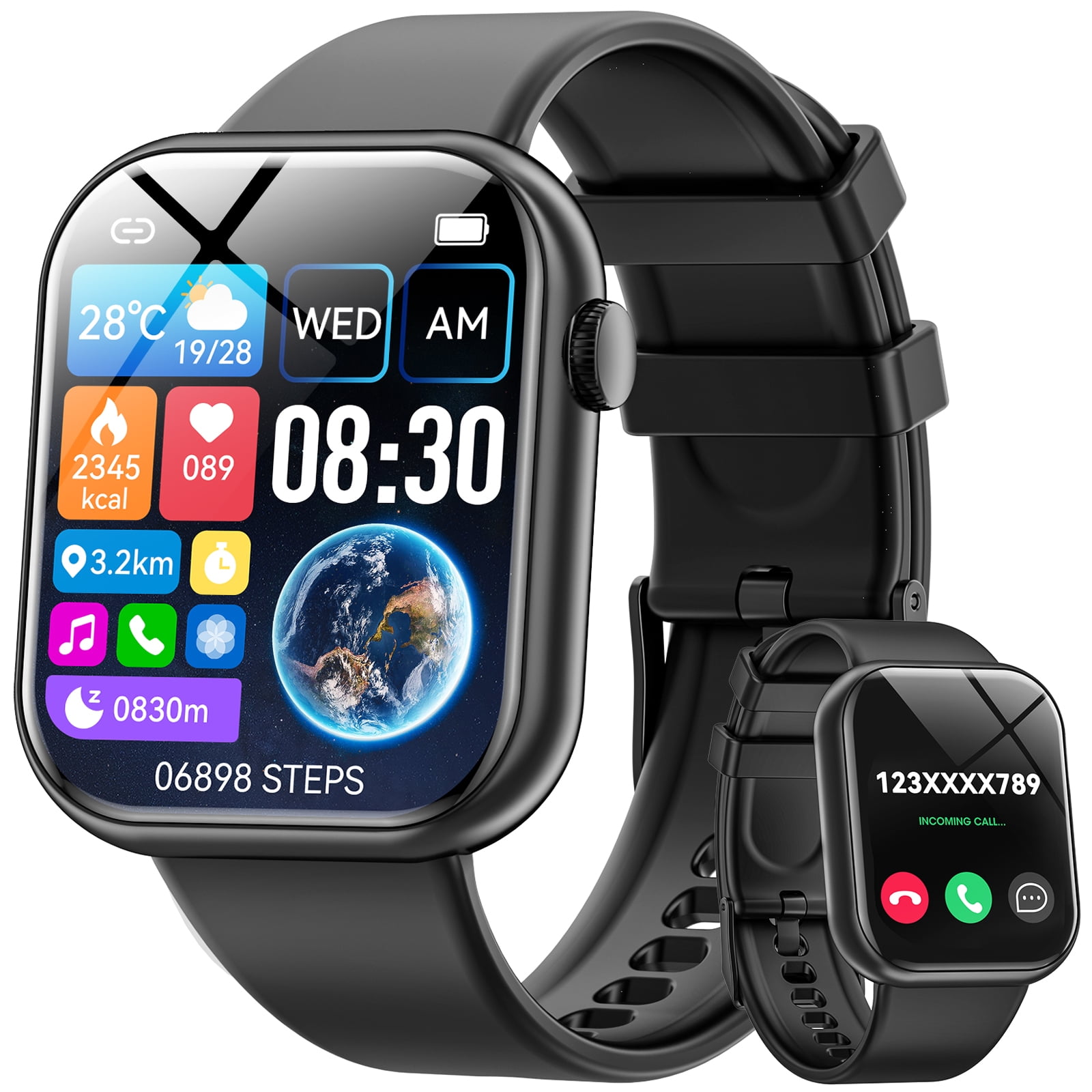 smart watch for Women, Compatible with Android and iPhone Devices, Featuring Fitness Tracker, 1.85-inch Smartwatch Gift, Answer/Make Calls/120 Sports Modes, IP68 Water-Resistant Fitness Watch (Gold)