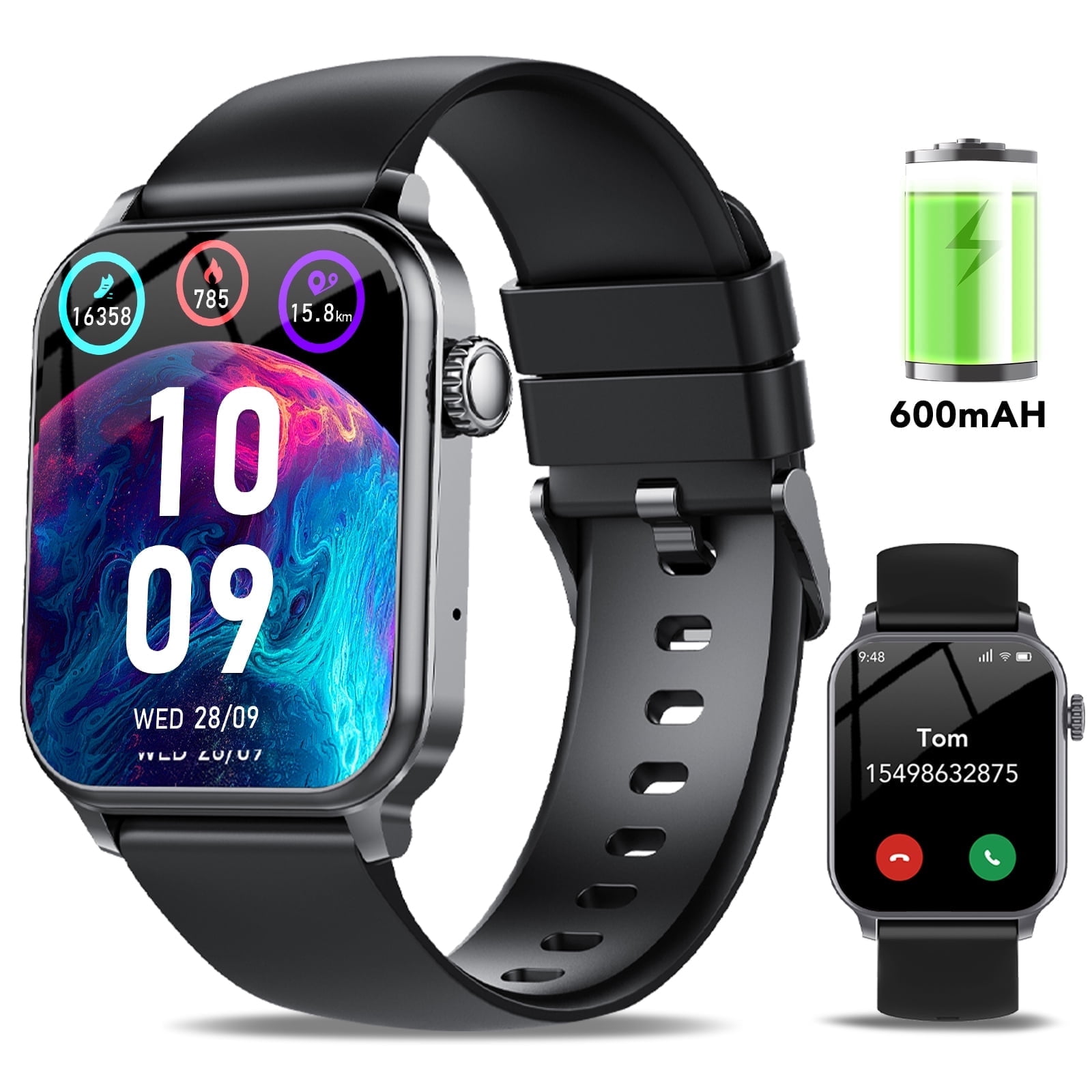 Tikland Smart Watches for Men Women, Smartwatch Fits for iPhone