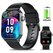 Tikland Smart Watches for Men Women, Smartwatch Fits for iPhone Android 1.83" HD Fitness Tracker with Call Function, 600 mAh 30 Day Battery Life, 110+ Sport Modes, Fitness Watch, IP68 Waterproof