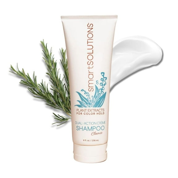 smartSOLUTIONS Dual-Action Creme Shampoo | Sulfate, Paraben & Sodium Chloride Free | Color Safe & Chemically Treated Hair Safe (8 fl oz)