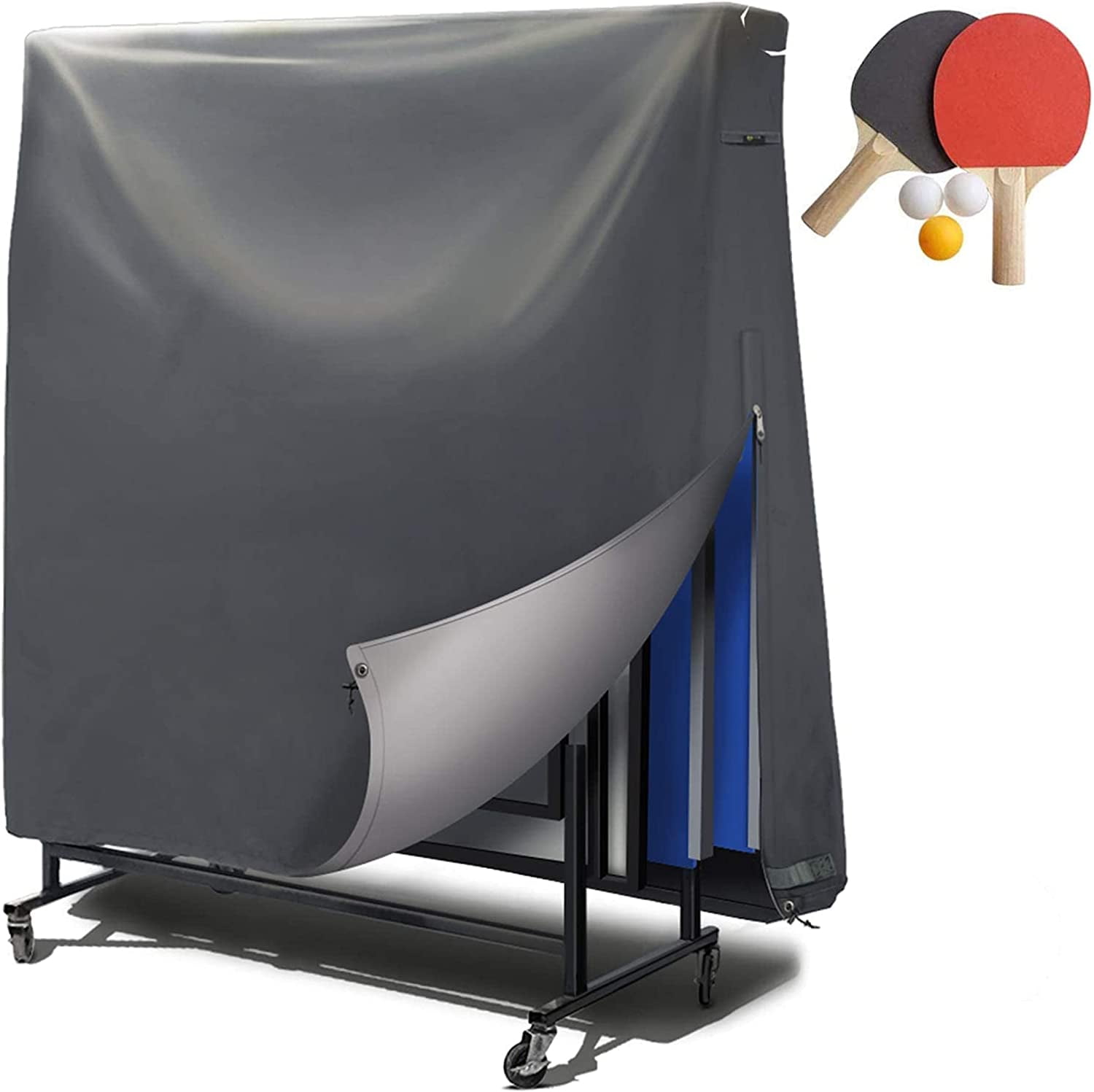 Table de Tennis de Table Housse Imperméable Couverture pour Table de ping  Pong 165 x 70 x 185 cm Noir