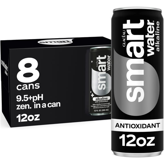 smartwater Alkaline Antioxidant Aluminum Can 8pk 12oz