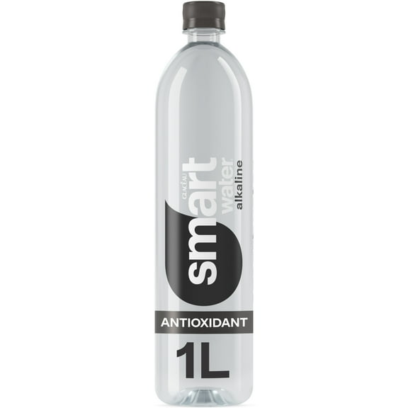 smartwater alkaline with antioxidant ionized electrolyte vapor-distilled water bottles, 33.8 fl oz, 1L, single