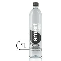 smartwater alkaline with antioxidant ionized electrolyte vapor-distilled water bottles, 33.8 fl oz, 1L, single
