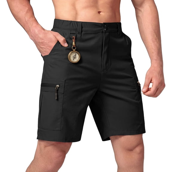 smawell Men's Hybrid Cargo Shorts, Multi-Pocket Athletic Casual Outdoor Shorts