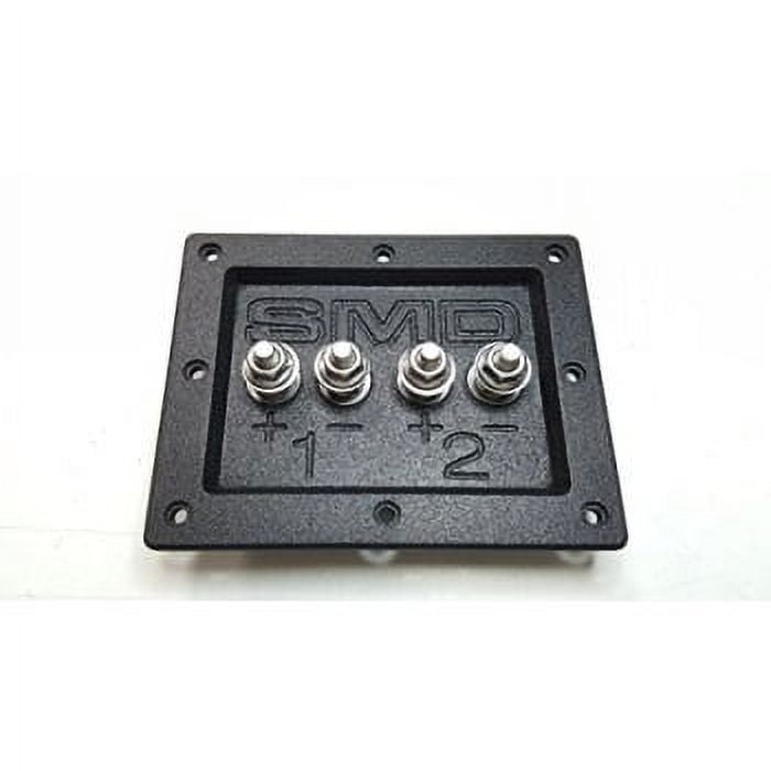 smd 2 channel heavy duty speaker terminal (stainless) (3/4" pvc black)