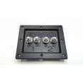 thumbnail image 1 of smd 2 channel heavy duty speaker terminal (stainless) (3/4" pvc black), 1 of 1