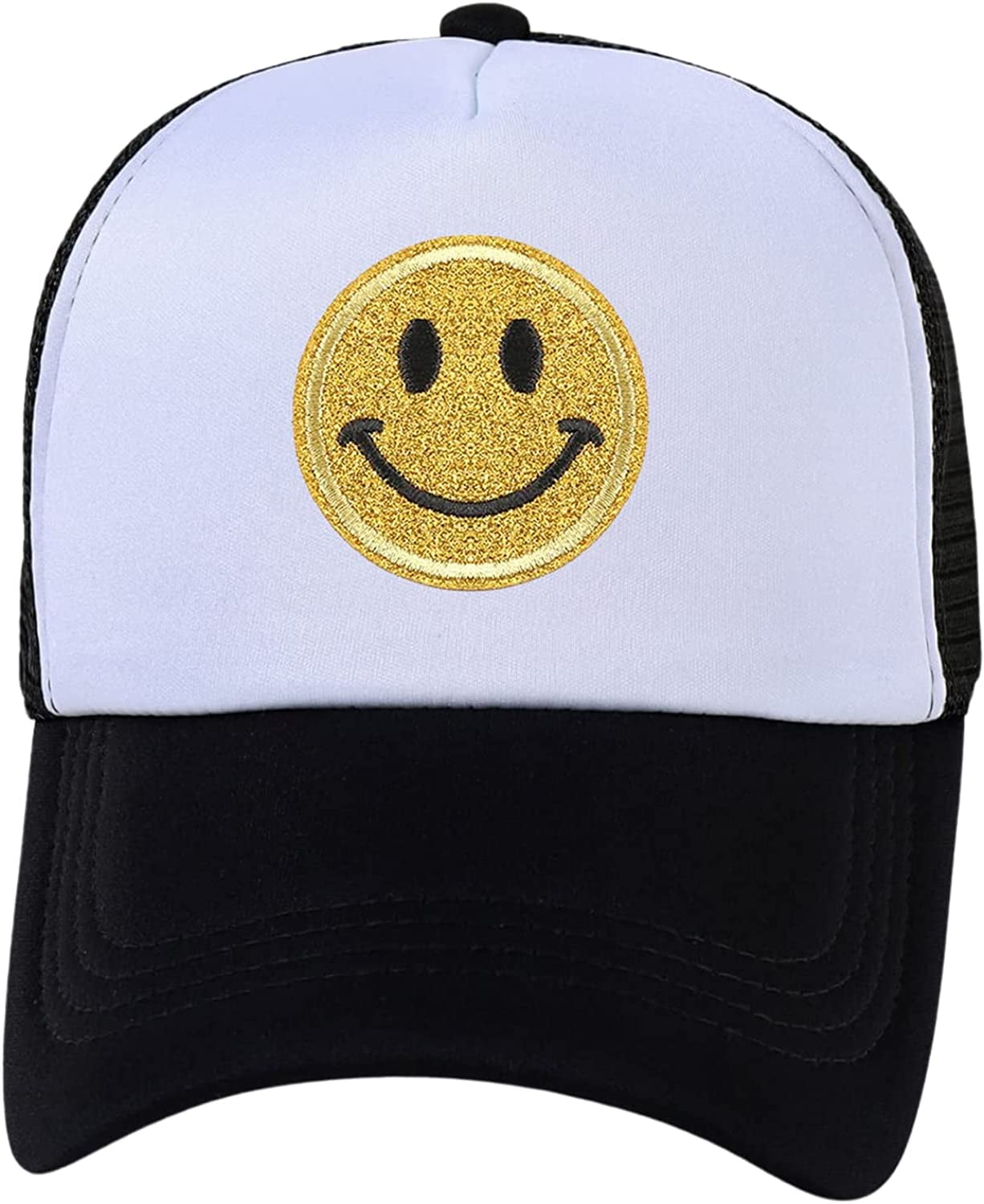 Smile Face Baseball Cap Vintage Distressed Low Profile Unstructured 並行輸入 Smile Face Baseball Cap for Women Men Cute Baseball Caps