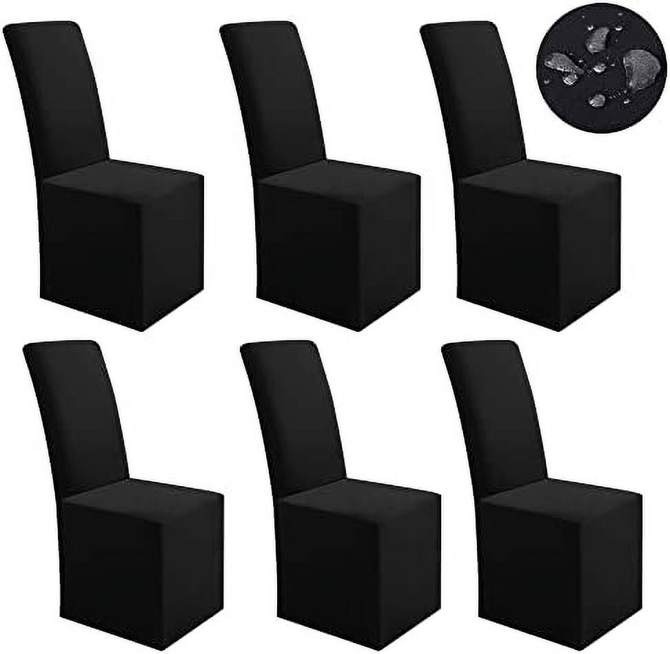 smiry Waterproof Long Dining Chair Covers Soft Stretch Dining Chair