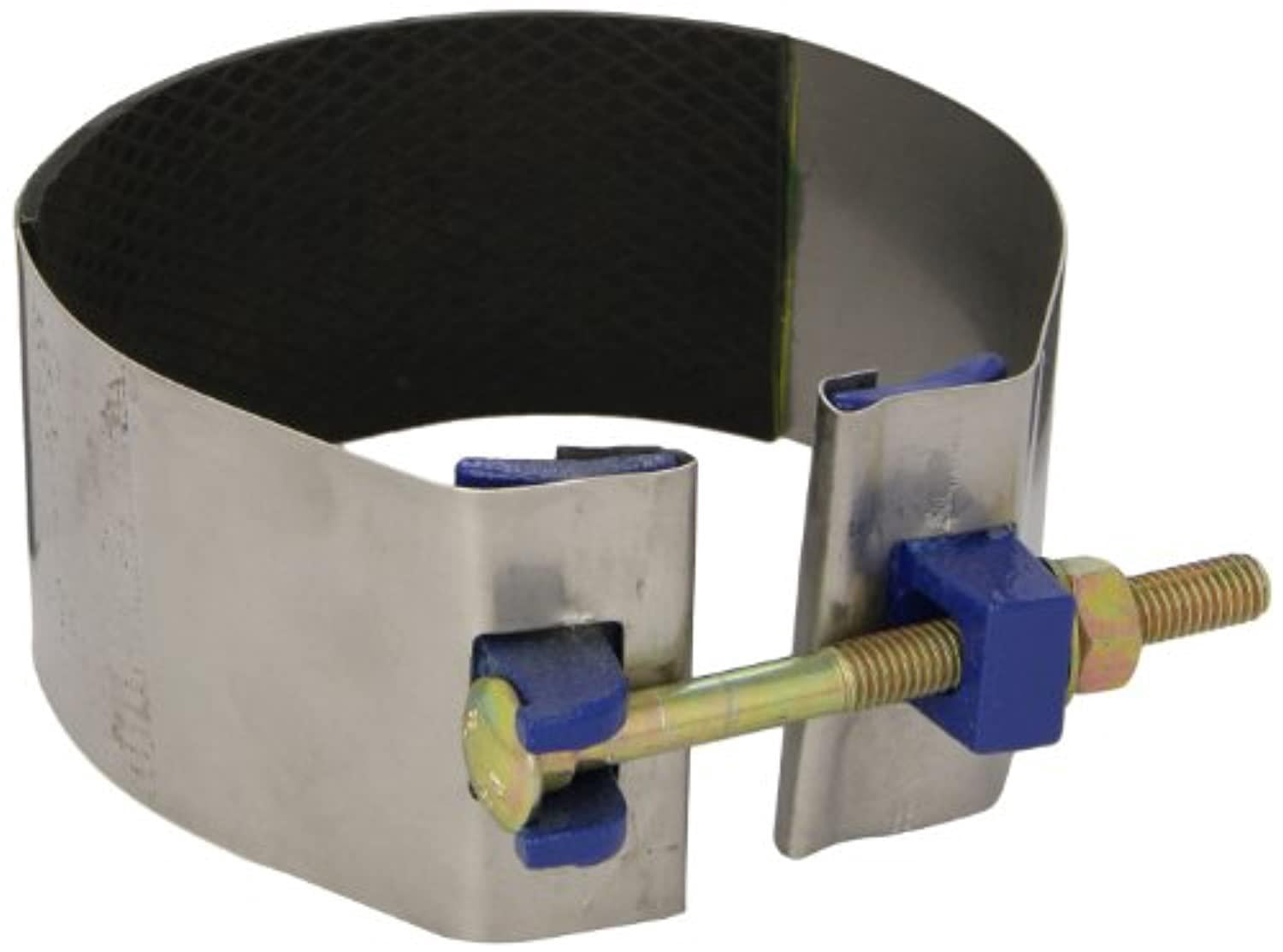 smith-blair stainless steel repair clamp, redi-clamp, carbon steel bolt, 1 bolt, 3" length, 6" pipe size
