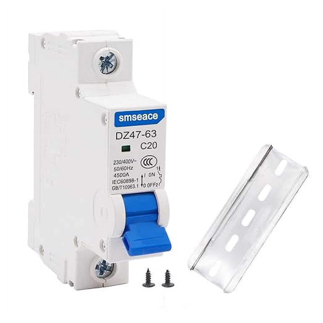 smseace Miniature Circuit Breaker Low Voltage AC 20A 230/400V,1 Pole AC