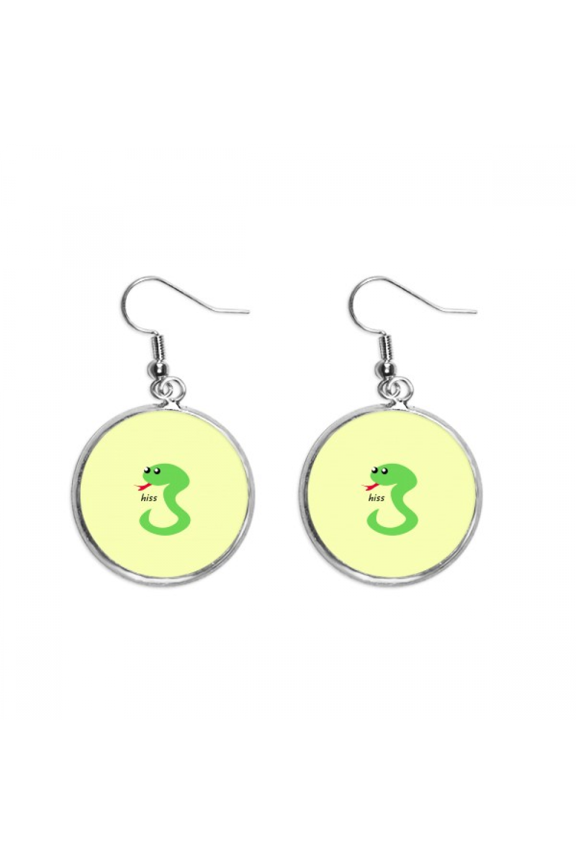 snake serpent sound ear dangle silver drop ear jewelry woman