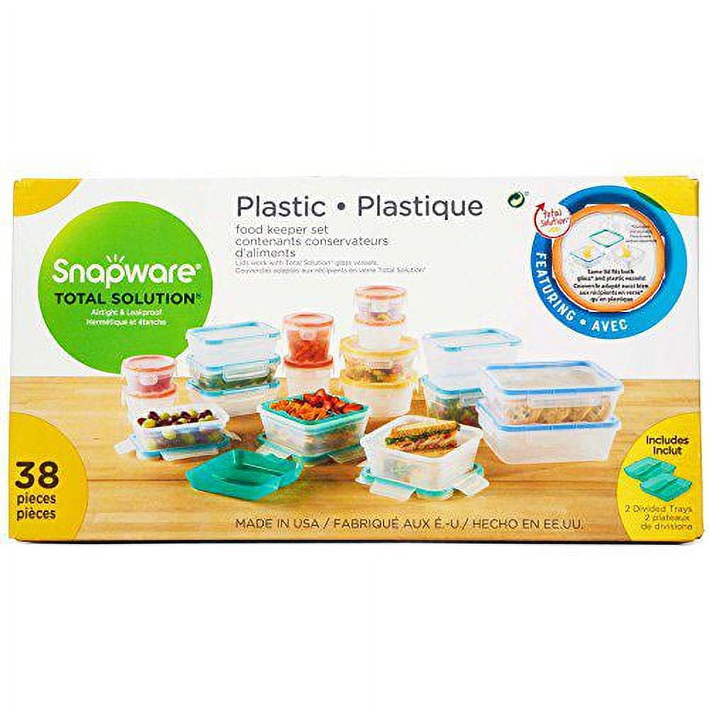 snapware plastic food storage set 38pc 