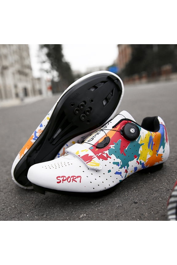 [sneakers] Men'S Cycling Shoes | Mountain Bike and Road Bike Dual-Use, Non-Locking, Lightweight, Microfiber Upper, Rubber Sole, Fabric Inner, Slip-On Closure