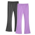 thumbnail image 1 of snilers 2 Pack Toddler Girls Flare Leggings Soft Comfy Elastic Waist Cotton Pants Casual Trendy Solid Sweatpants for Kids 3-16 Years, 1 of 1