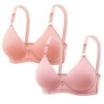 thumbnail image 1 of snilers 2PC Push Up Bras for Women Deep V No Underwire Everyday Bras Convertible Breathable T-Shirts Bra, 1 of 4