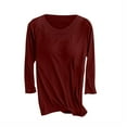 thumbnail image 1 of snilers 3/4 Length Sleeve Womens Tops with Built in Bra Spring Summer Casual Tunic T Shirts Crewneck Soft Basic Tees S-2XL, 1 of 8