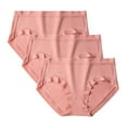 thumbnail image 1 of snilers 3 Pcs Womens Underwear Soft Stretch Mid Waisted Ladies Panties Full Coverage Briefs Close Fitting Underpants, 1 of 2