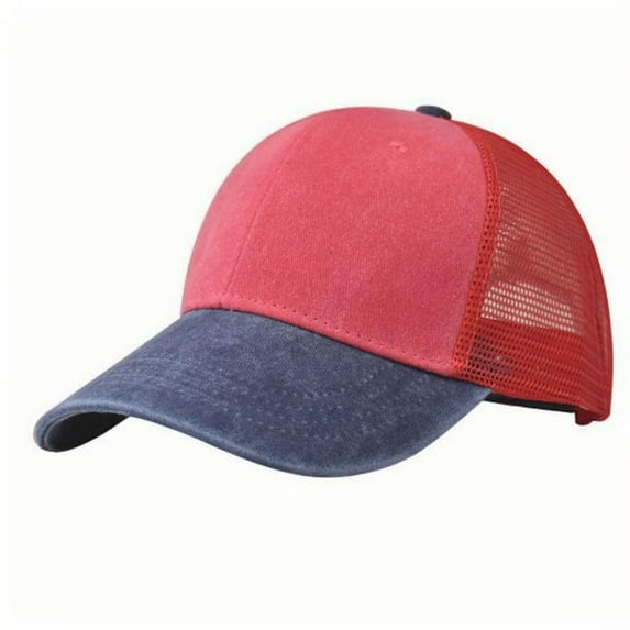 snilers Baseball Cap for Men Mesh Adjustable Sun Hats Vintage Sports Hat Color Block Baseball Hat Sun Protection Hats