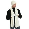 thumbnail image 1 of snilers Beanie for Men Women Thickened Warm Fleece Lined Winter Hats Scarf and Gloves 3 Piece Outfits Soft Cozy Beanies Hats Neck Warmer and Glove Matching Set, 1 of 7