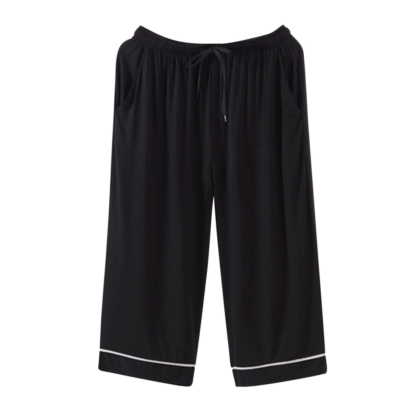 snilers Big and Tall Capri Pants Men Elastic Waist Drawstring Capris ...