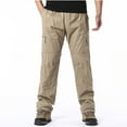 thumbnail image 1 of snilers Big and Tall Cargo Pants Men Elastic Waist Straight Leg Khaki Pants Loose Fit Workout Joggers Hiking Pants with Pockets L-6XL, 1 of 3