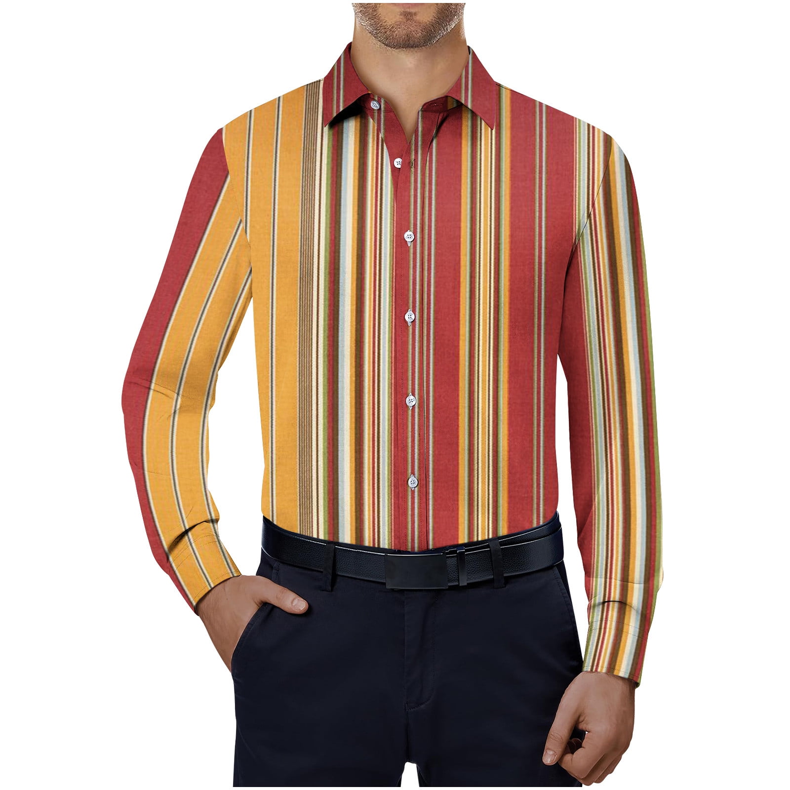 snilers Big and Tall Mens Dress Shirts Long Sleeve Button Down Lapel ...