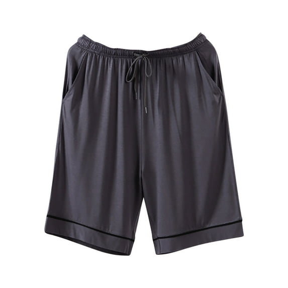 snilers Big and Tall Pajama Shorts Men Elastic Waist Drawstring Lounge Shorts Straight Wide Leg Baggy Sleep Shorts L-5XL