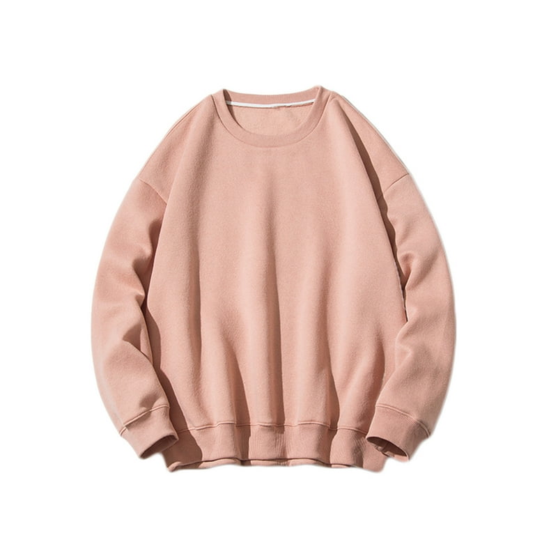 snilers Big and Tall Sweatshirts for Men Long Sleeve Crew Neck Pullover Solid Color Soft Slouchy Fit Stylish Casual Workout Sweatshirt Walmart