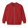 thumbnail image 1 of snilers Bomber Jackets for Girls Fashion Solid Zip up Casual Outerwear Long Sleeve Going Out Tops Warm Winter Coats with Pockets Size 15 Years, 1 of 7