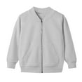thumbnail image 1 of snilers Bomber Jackets for Girls Fashion Solid Zip up Casual Outerwear Long Sleeve Going Out Tops Warm Winter Coats with Pockets Size 5 Years, 1 of 7